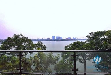 Lake view 03 bedrooms apartment with big balcony for rent in Tay Ho area